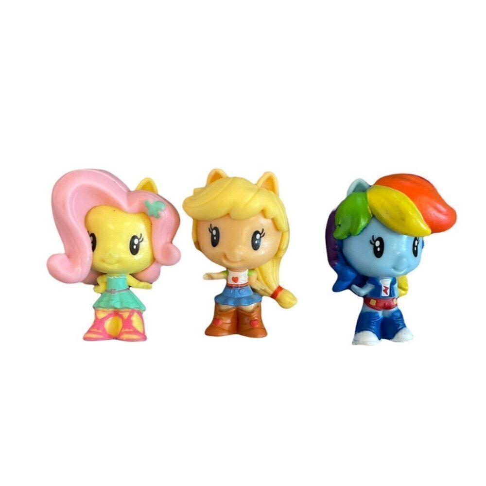 My Little Pony Cutie Mark Crew Lot Of 3 Applejack Rainbow Dash Toys Miniature